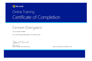 Kursus 10572: Begynderfærdigheder iMicrosoft Excel 2010