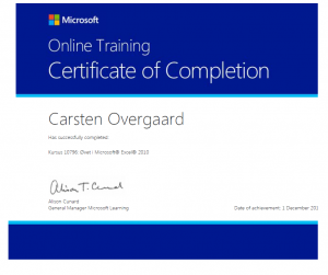 Kursus 10796: Øvet i Microsoft® Excel® 2010
