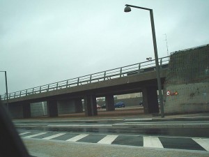 Ørestad syd, delvis klargjort som station. I baggrunden ses metroselskabets hovedkvarter.